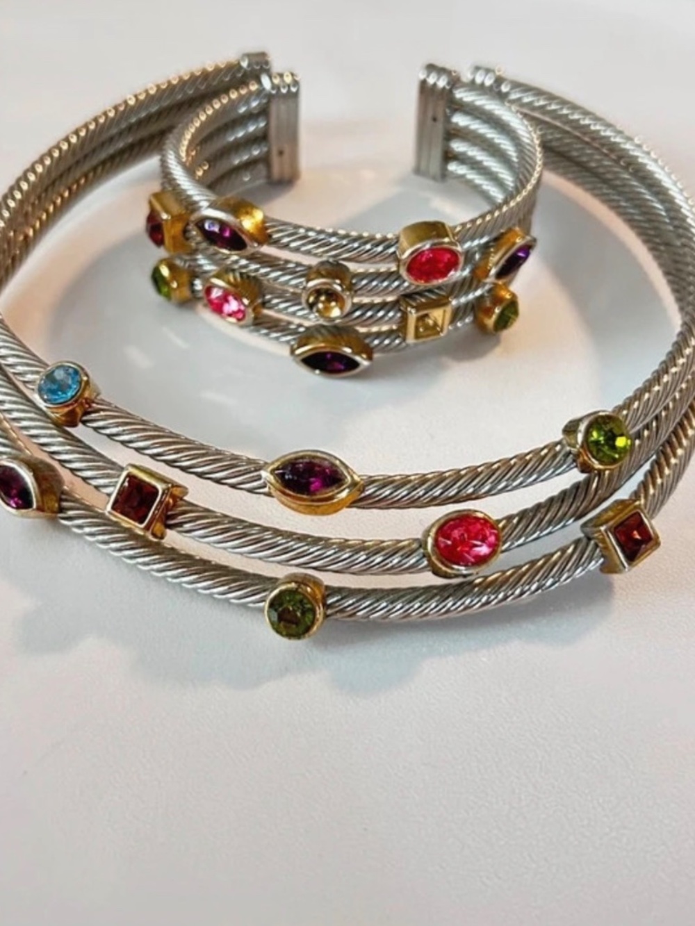 Vintage Rhinestone Cable Collar - Picture 2 of 2